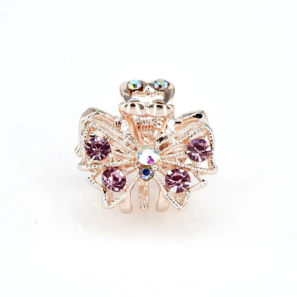 Venta al por mayor Pinza de pelo de aleación de nudo de lazo de diamante